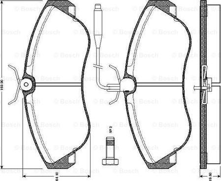 BOSCH 0 986 TB2 029 - Kit pastiglie freno, Freno a disco www.autoricambit.com