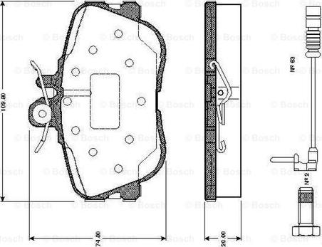 BOSCH 0 986 TB2 024 - Kit pastiglie freno, Freno a disco www.autoricambit.com