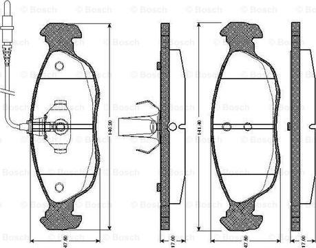 BOSCH 0 986 TB2 025 - Kit pastiglie freno, Freno a disco www.autoricambit.com