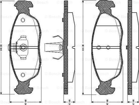 BOSCH 0 986 TB2 026 - Kit pastiglie freno, Freno a disco www.autoricambit.com