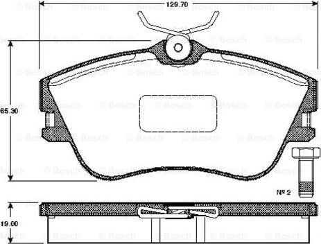 BOSCH 0 986 TB2 027 - Kit pastiglie freno, Freno a disco www.autoricambit.com