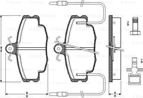 BOSCH 0 986 TB2 075 - Kit pastiglie freno, Freno a disco www.autoricambit.com