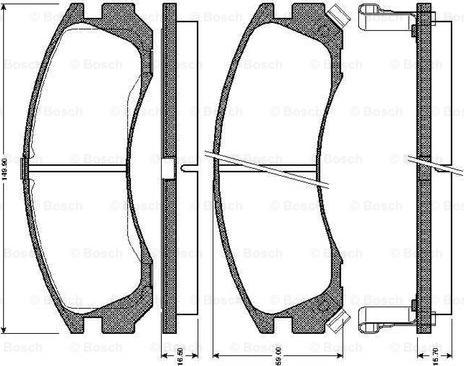 BOSCH 0 986 TB2 194 - Kit pastiglie freno, Freno a disco www.autoricambit.com