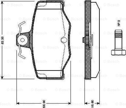 BOSCH 0 986 TB2 191 - Kit pastiglie freno, Freno a disco www.autoricambit.com