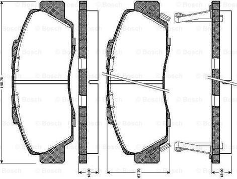 BOSCH 0 986 TB2 193 - Kit pastiglie freno, Freno a disco www.autoricambit.com