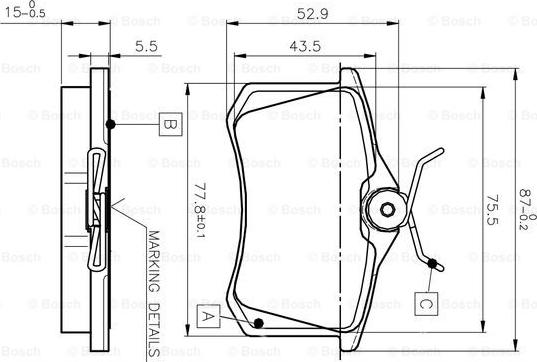 BOSCH 0 986 TB2 140 - Kit pastiglie freno, Freno a disco www.autoricambit.com