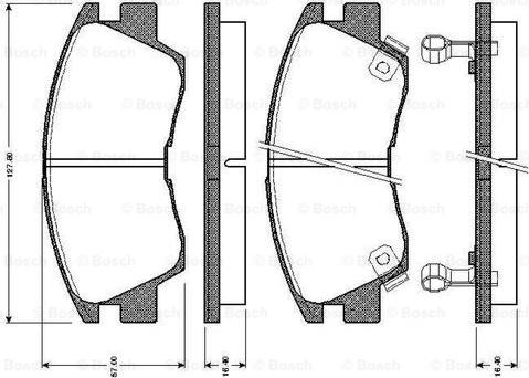 BOSCH 0 986 TB2 154 - Kit pastiglie freno, Freno a disco www.autoricambit.com