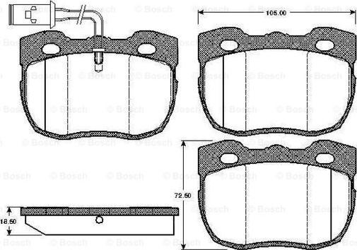 BOSCH 0 986 TB2 150 - Kit pastiglie freno, Freno a disco www.autoricambit.com