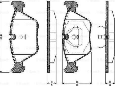 BOSCH 0 986 TB2 151 - Kit pastiglie freno, Freno a disco www.autoricambit.com