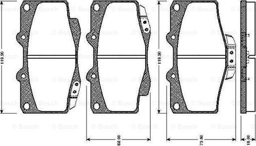 BOSCH 0 986 TB2 169 - Kit pastiglie freno, Freno a disco www.autoricambit.com