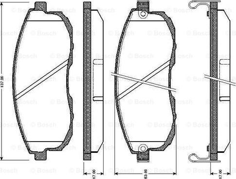 BOSCH 0 986 TB2 161 - Kit pastiglie freno, Freno a disco www.autoricambit.com