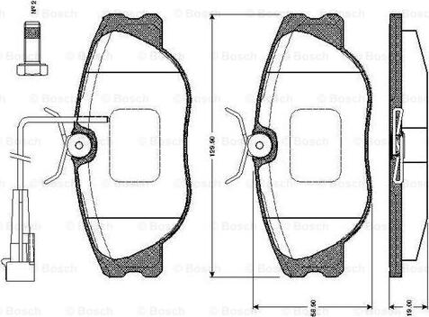 BOSCH 0 986 TB2 167 - Kit pastiglie freno, Freno a disco www.autoricambit.com