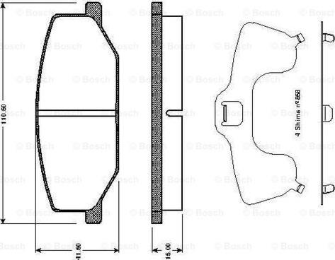 BOSCH 0 986 TB2 100 - Kit pastiglie freno, Freno a disco www.autoricambit.com