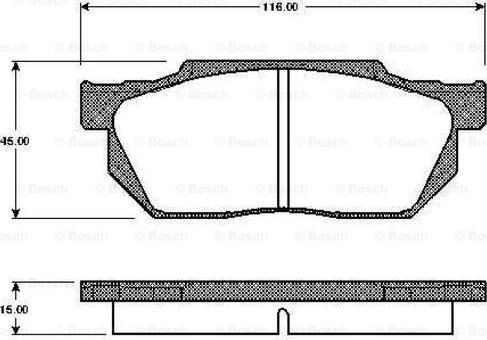 BOSCH 0 986 TB2 102 - Kit pastiglie freno, Freno a disco www.autoricambit.com