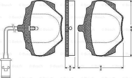 BOSCH 0 986 TB2 114 - Kit pastiglie freno, Freno a disco www.autoricambit.com