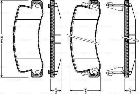 BOSCH 0 986 TB2 110 - Kit pastiglie freno, Freno a disco www.autoricambit.com