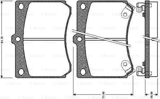 BOSCH 0 986 TB2 186 - Kit pastiglie freno, Freno a disco www.autoricambit.com