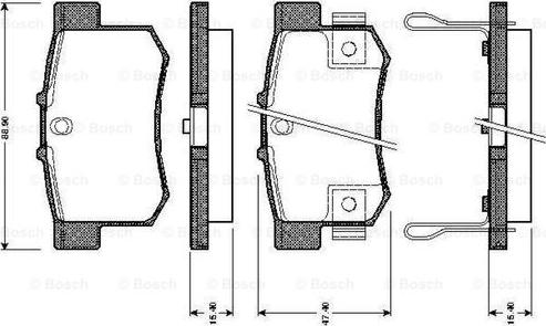 BOSCH 0 986 TB2 180 - Kit pastiglie freno, Freno a disco www.autoricambit.com