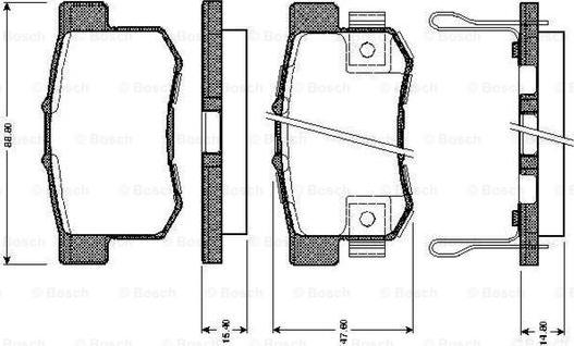 BOSCH 0 986 TB2 182 - Kit pastiglie freno, Freno a disco www.autoricambit.com