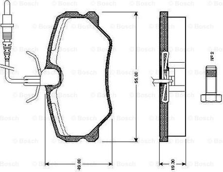 BOSCH 0 986 TB2 136 - Kit pastiglie freno, Freno a disco www.autoricambit.com