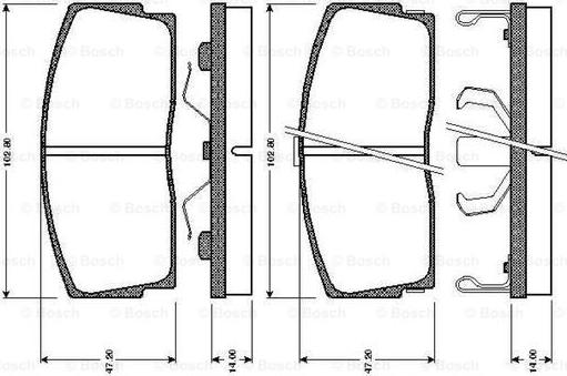 BOSCH 0 986 TB2 132 - Kit pastiglie freno, Freno a disco www.autoricambit.com