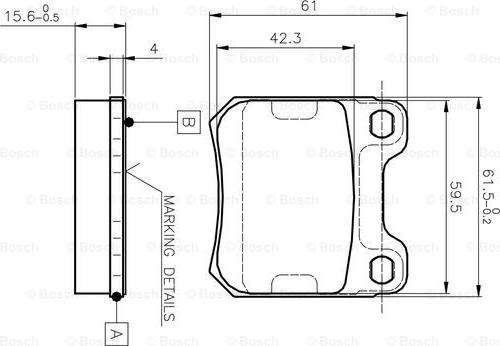 BOSCH 0 986 TB2 125 - Kit pastiglie freno, Freno a disco www.autoricambit.com