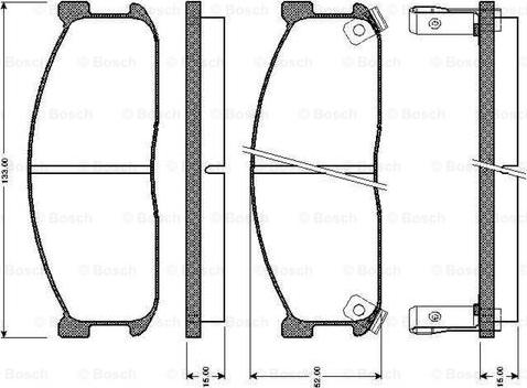 BOSCH 0 986 TB2 127 - Kit pastiglie freno, Freno a disco www.autoricambit.com