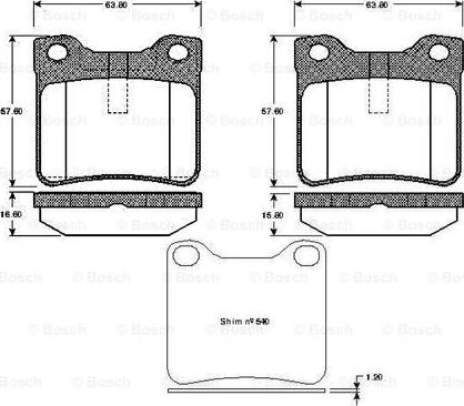 BOSCH 0 986 TB2 176 - Kit pastiglie freno, Freno a disco www.autoricambit.com