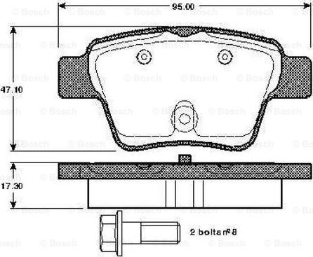 BOSCH 0 986 TB2 896 - Kit pastiglie freno, Freno a disco www.autoricambit.com