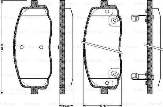 BOSCH 0 986 TB2 891 - Kit pastiglie freno, Freno a disco www.autoricambit.com