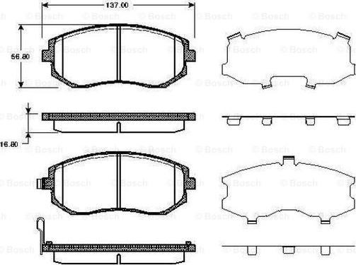 BOSCH 0 986 TB2 844 - Kit pastiglie freno, Freno a disco www.autoricambit.com