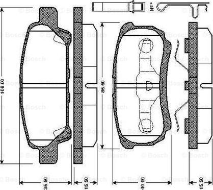 BOSCH 0 986 TB2 866 - Kit pastiglie freno, Freno a disco www.autoricambit.com