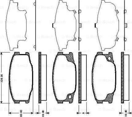 BOSCH 0 986 TB2 860 - Kit pastiglie freno, Freno a disco www.autoricambit.com