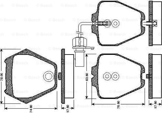 BOSCH 0 986 TB2 808 - Kit pastiglie freno, Freno a disco www.autoricambit.com