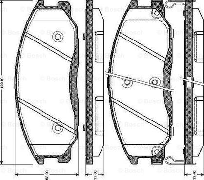 BOSCH 0 986 TB2 815 - Kit pastiglie freno, Freno a disco www.autoricambit.com