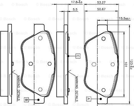 BOSCH 0 986 TB2 835 - Kit pastiglie freno, Freno a disco www.autoricambit.com