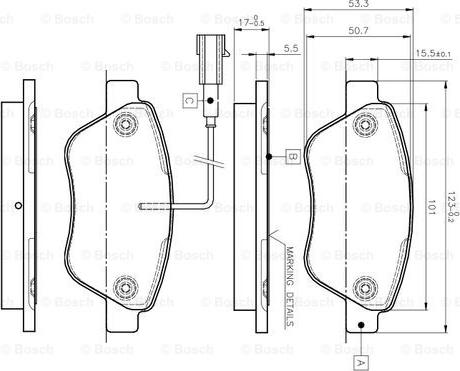 BOSCH 0 986 TB2 836 - Kit pastiglie freno, Freno a disco www.autoricambit.com