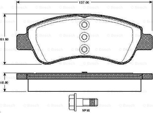 BOSCH 0 986 TB2 830 - Kit pastiglie freno, Freno a disco www.autoricambit.com