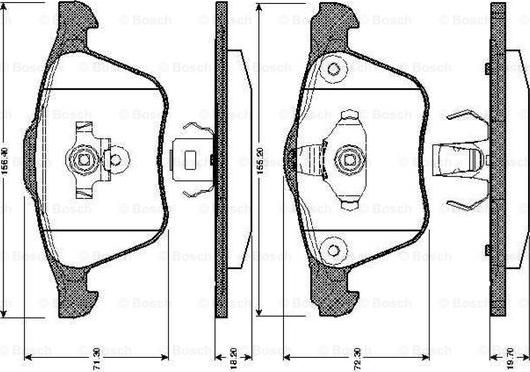 BOSCH 0 986 TB2 875 - Kit pastiglie freno, Freno a disco www.autoricambit.com