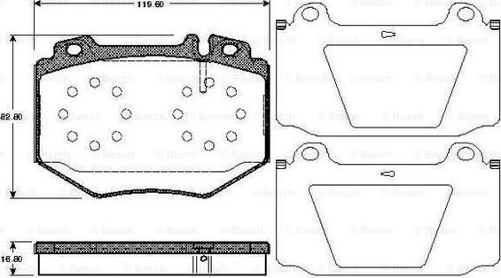 BOSCH 0 986 TB2 871 - Kit pastiglie freno, Freno a disco www.autoricambit.com