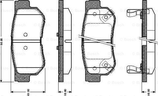 BOSCH 0 986 TB2 369 - Kit pastiglie freno, Freno a disco www.autoricambit.com