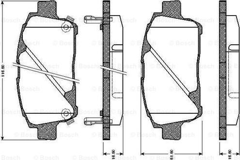 BOSCH 0 986 TB2 367 - Kit pastiglie freno, Freno a disco www.autoricambit.com