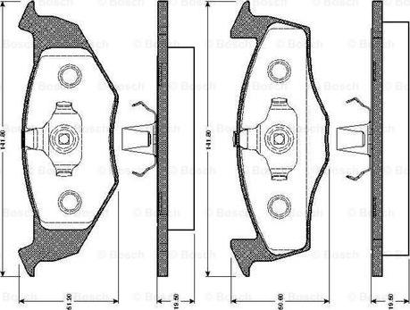 BOSCH 0 986 TB2 300 - Kit pastiglie freno, Freno a disco www.autoricambit.com