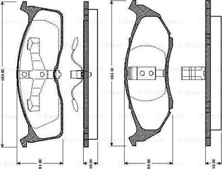 BOSCH 0 986 TB2 302 - Kit pastiglie freno, Freno a disco www.autoricambit.com