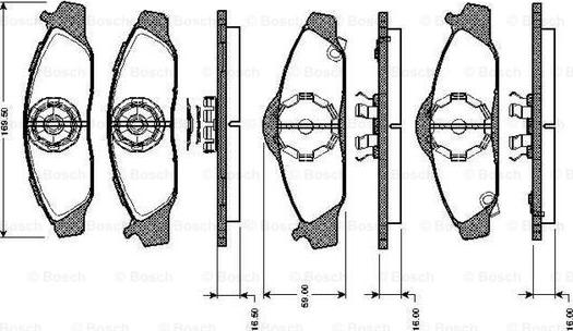 BOSCH 0 986 TB2 307 - Kit pastiglie freno, Freno a disco www.autoricambit.com