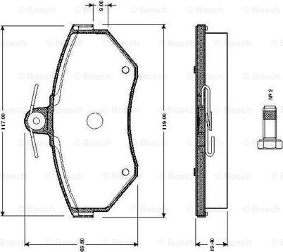 BOSCH 0 986 TB2 311 - Kit pastiglie freno, Freno a disco www.autoricambit.com