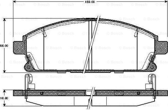 BOSCH 0 986 TB2 330 - Kit pastiglie freno, Freno a disco www.autoricambit.com