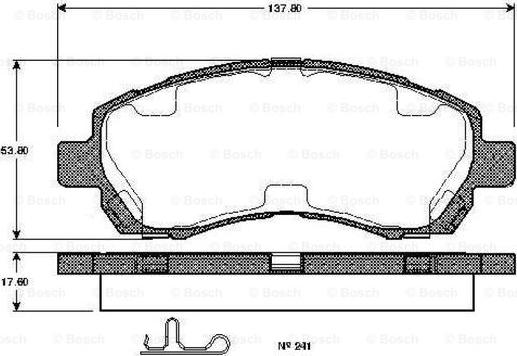 BOSCH 0 986 TB2 320 - Kit pastiglie freno, Freno a disco www.autoricambit.com