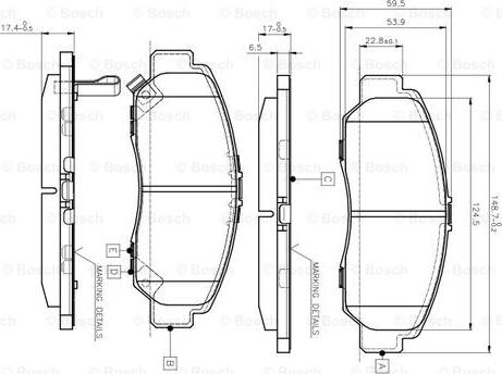 BOSCH 0 986 TB2 371 - Kit pastiglie freno, Freno a disco www.autoricambit.com