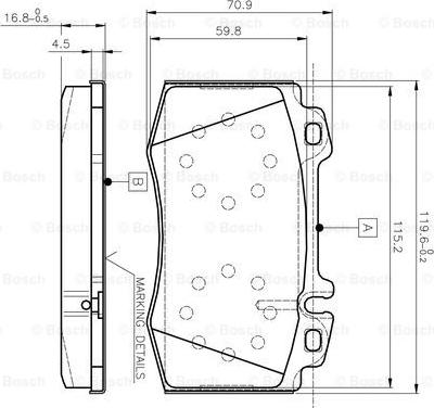 BOSCH 0 986 TB2 377 - Kit pastiglie freno, Freno a disco www.autoricambit.com